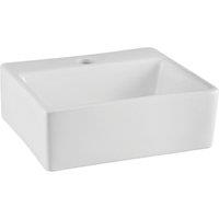 Balterley Bathroom Rectangular Vessel Basin for Countertop Use, White, 335 mm in White