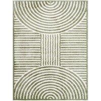 Livabliss Fossay Shag Washable Modern High Pile Rug in Green | Size: 120 cm x 170 cm