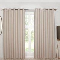 Sundour Cosmos Eyelet Curtains in Natural | Size: 229 cm width x 183 cm drop