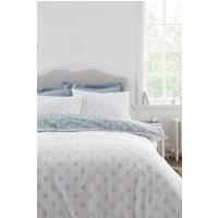 Bianca Esme Floral 200 Thread Count Cotton Reversible Duvet Cover Set in Blue | Size: Double