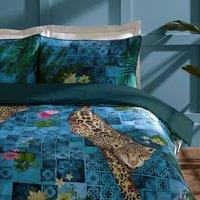 Paoletti Majorelle Exotic Pillowcase Pair in Blue | Size: Standard Pillow Case