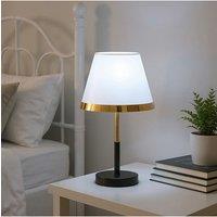 Living and Home 7W Table Lamp with Classic Cone-shaped in White