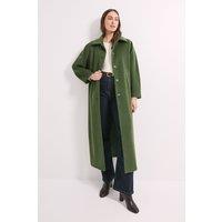 Wallis Women's Principles by Button Maxi Coat in Green | Size: 18