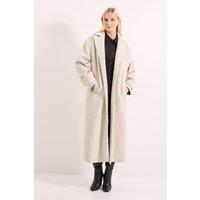 Wallis Women's Principles by Scarf 2 in 1 Maxi Coat in Light Grey | Size: 10