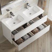 Banyetti Vatilla 1200mm Wall Hung Vanity Unit with Athena Basin - Gloss White