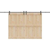 Berkfield Home Sliding Door Hardware Kit 400 cm Steel Black