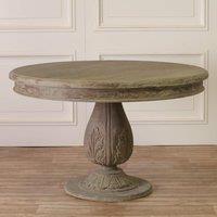 Glasstone Round Pedestal Acorn Dining Table 120cm in Brown