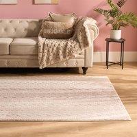 OHS Cable Knit Rug Non Slip Jacquard Floor Carpet Hallway Runner in Cream | Size: 160 cm x 230 cm