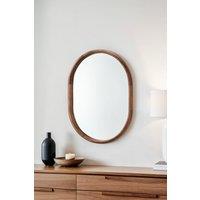 Yearn Mirrors Quebec Walnut Oval Wall Mirror