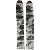 AVANT-GARDE PARIS Women's Diva Collection Long Fringe Chandelier Earrings in Black