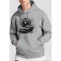 Chevrolet Monte Carlo Drawing Hoodie, Athletic Heather in Grey | Size: Large