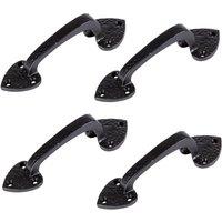 Hammer and Tongs Rustic Arrowhead Door Handle - H155mm - Black - Pack of 4 | Size: 10000mm x 520mm