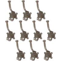 Hammer and Tongs Number 5 Double Wall Hook - W50mm x H115mm - Raw - Pack of 10 in Grey | Size: 1000mm x 1000mm