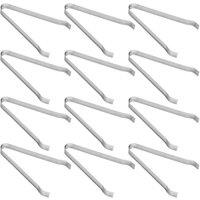 Rink Drink Stainless Steel Ice Tongs - 16cm - Silver - Pack of 12