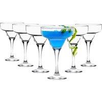 LAV 6x Misket Margarita Glasses - 300ml Cocktail Coupe Glass Set in Clear