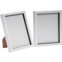 Nicola Spring 3D Box Photo Frames - 8 x 10 - Pack of 2 in White