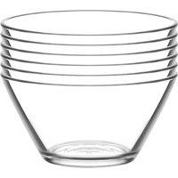 LAV Vega Glass Serving Bowls - 22.5cm - Clear - Pack of 2