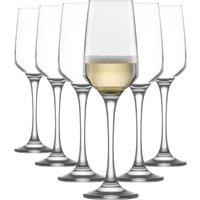 LAV Lal Glass Champagne Flutes - 230ml - Clear - Pack of 6