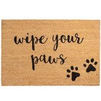Nicola Spring Coir Door Mat - 90 x 60cm - Paws | Size: 90 cm x 60 cm