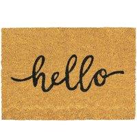 Nicola Spring Coir Door Mat - 90 x 60cm - Hello | Size: 90 cm x 60 cm