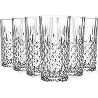 LAV 6x Odin Highball Glasses - 356ml Drinking Glassware Tumblers Set in Clear