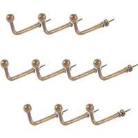 Hammer and Tongs Flat Top Screw Hook - W20mm x H60mm - Pack of 10 in Gold | Size: 1000mm x 1000mm