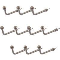 Hammer and Tongs Flat Top Screw Hook - W20mm x H60mm - Pack of 10 in Grey | Size: 1000mm x 1000mm