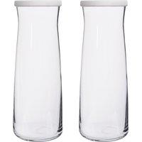 LAV Vera Glass Carafes - 1.2L - Grey Lid - Pack of 2 in White