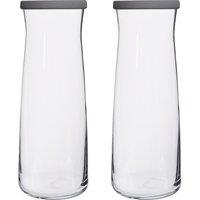 LAV Vera Glass Carafes - 1.2L - Grey Lid - Pack of 2