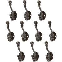 Hammer and Tongs Ball End Hat & Coat Hook - W30mm x H95mm - Pack of 10 in Black | Size: 1000mm x 1000mm