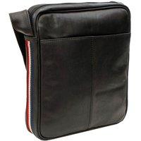 PRIMEHIDE Men's 'Texan' Leather Shoulder Style Travel Flight Bag in Black