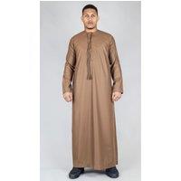 Thobez Men's Thobe Emirati Islamic Clothing String Tassel in Bronze | Size: 56R