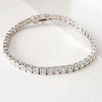 Spero London Women's Sterling Silver Tennis Bracelet - 3mm