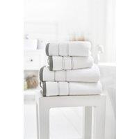 Lobster Creek Delamere Zero Twist Cotton Towels 600 GSM Soft & Absorbent in Silver | Size: Bath Sheet