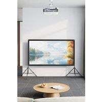 H&O Direct 84" 3D 4K HD Outdoor Indoor 16:9 4K Portable Projector Screen with Stand in Black