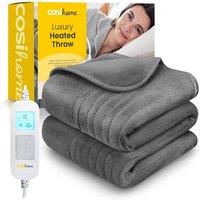 Cosi Home Fleece Electric Heated Throw in Grey