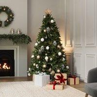 Charles Bentley Luxury Faux Nordic Spruce Hinged Christmas Tree Artificial in Green