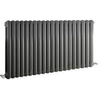 Balterley Aspire Horizontal Double Panel Radiator, 635mm x 1223mm - Anthracite in Grey