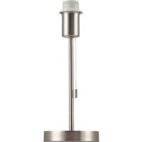 Happy Homewares Traditional & Classic Table Lamp Base with Pull Cord Switch in Metallic Silver