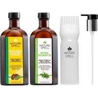 Nature Spell Limited Edition Rosemary Hair Oil Elixir Set for Luxurious Hair in Brown