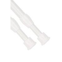 Neel Blue 2pcs White Extendable Curtain Poles - 83cm-150cm