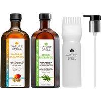 Nature Spell Batana & Rosemary Hair Nourishment Set with pump & Oil Applica in Brown