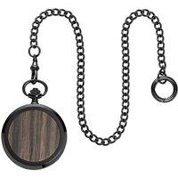 Waidzeit Men's Franz Theodor Skeleton Pocket Watch in Black