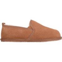 SNUGRUGS Men's Jasper, Genuine Sheepskin Slipper with Rubber Sole in Tan | Size: 8
