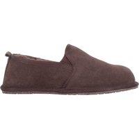 SNUGRUGS Men's Jasper, Genuine Sheepskin Slipper with Rubber Sole in Brown | Size: 8