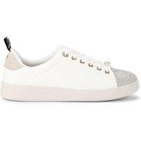 KG Kurt Geiger Women's 'Liza Lace Up Gem' Trainers in White | Size: 3