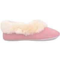 SNUGRUGS Women's Eleanor, Sheepskin Ballerina Slipper with Suede Sole in Light Pink | Size: 7