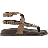 KG Kurt Geiger Women's 'Ronny' Suede Sandals in Brown | Size: 4