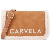 Carvela Women's 'Frame Fur Shoulder' Bag in Tan