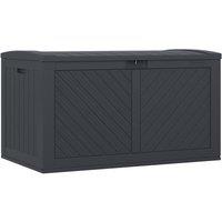 Rowlinsons 507L Colorado Storage Box, Resin, L76 x W125 x H71cm, Cyberspace Grey